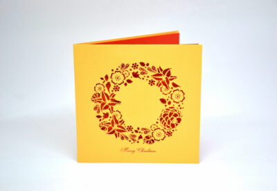 Laser-cut Card : Christmas Wreath SALE!
