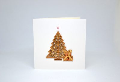 Wood-cut Card : Christmas Tree