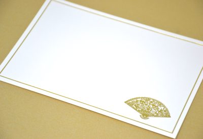 Note card : Gold Fan