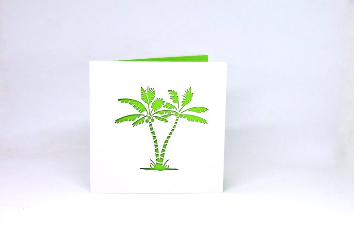 Laser-cut Card : Palm Tree – Intouch Stationery Singapore